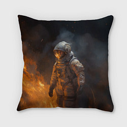 Подушка квадратная Огонь в космосе, цвет: 3D-принт
