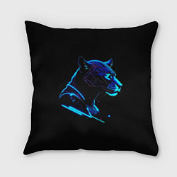 Подушка квадратная Пантера киберпан, цвет: 3D-принт