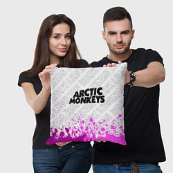 Подушка квадратная Arctic Monkeys rock legends: символ сверху, цвет: 3D-принт — фото 2