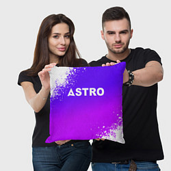 Подушка квадратная Astro neon background, цвет: 3D-принт — фото 2