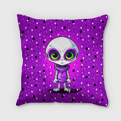 Подушка квадратная Alien - purple color, цвет: 3D-принт