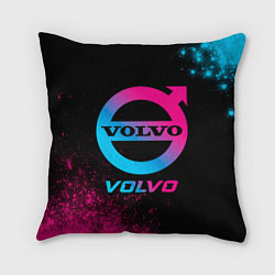 Подушка квадратная Volvo - neon gradient, цвет: 3D-принт