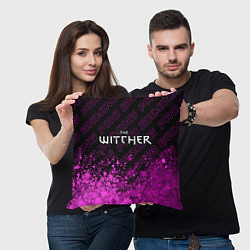 Подушка квадратная The Witcher pro gaming: символ сверху, цвет: 3D-принт — фото 2