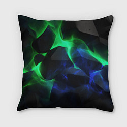 Подушка квадратная Неоновая лава из плит, цвет: 3D-принт