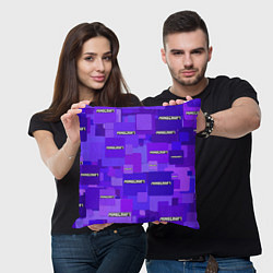 Подушка квадратная Minecraft pattern logo, цвет: 3D-принт — фото 2