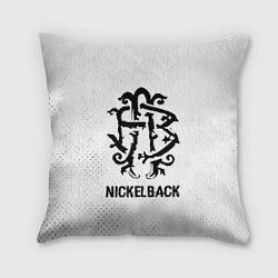 Подушка квадратная Nickelback glitch на светлом фоне, цвет: 3D-принт