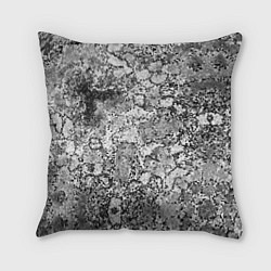 Подушка квадратная Черно-белый мозаичный узор, цвет: 3D-принт