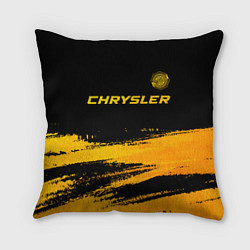 Подушка квадратная Chrysler - gold gradient: символ сверху, цвет: 3D-принт