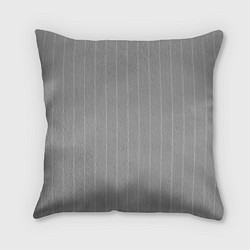 Подушка квадратная Благородный серый полосатый, цвет: 3D-принт