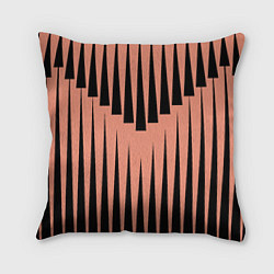 Подушка квадратная Терракотовая строгая геометрия, цвет: 3D-принт