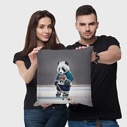 Подушка квадратная Panda striker of the Florida Panthers, цвет: 3D-принт — фото 2
