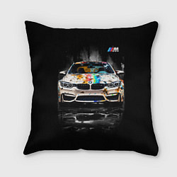 Подушка квадратная BMW Креативный тюнинг, цвет: 3D-принт