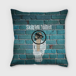 Подушка квадратная Skibidi toilet Graffiti, цвет: 3D-принт