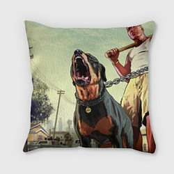 Подушка квадратная Собака из GTA, цвет: 3D-принт
