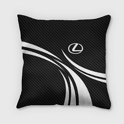 Подушка квадратная Lexus - carbon line, цвет: 3D-принт