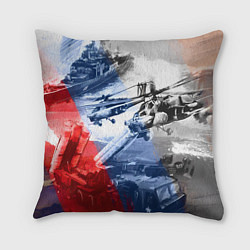 Подушка квадратная Армия РФ, цвет: 3D-принт