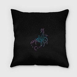 Подушка квадратная Знак зодиака скорпион - космос, цвет: 3D-принт