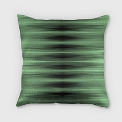 Подушка квадратная Зеленый полосатый градиент, цвет: 3D-принт
