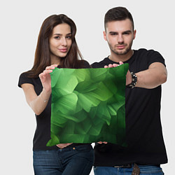 Подушка квадратная Green lighting background, цвет: 3D-принт — фото 2