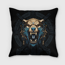 Подушка квадратная Скандинавский медведь, цвет: 3D-принт