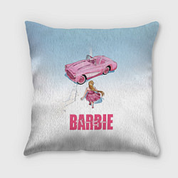 Подушка квадратная Барби на дороге, цвет: 3D-принт