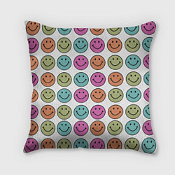 Подушка квадратная Smiley face, цвет: 3D-принт