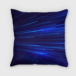 Подушка квадратная Яркие неоновые полосы - минимализм, цвет: 3D-принт