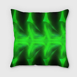 Подушка квадратная Black green abstract, цвет: 3D-принт