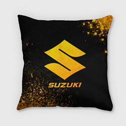 Подушка квадратная Suzuki - gold gradient, цвет: 3D-принт