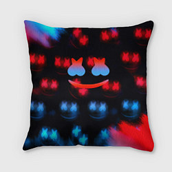 Подушка квадратная Marshmello skibidi dob dob, цвет: 3D-принт