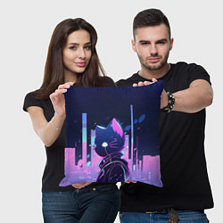 Подушка квадратная Фантомный кот, цвет: 3D-принт — фото 2