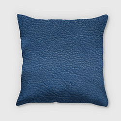 Подушка квадратная Текстура синей кожи, цвет: 3D-принт