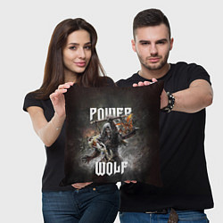 Подушка квадратная Powerwolf: werewolf, цвет: 3D-принт — фото 2