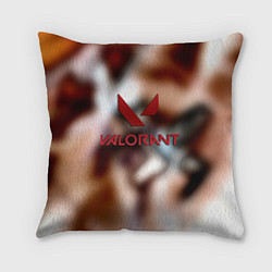 Подушка квадратная Valorant riot games, цвет: 3D-принт
