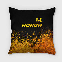 Подушка квадратная Honda - gold gradient посередине, цвет: 3D-принт
