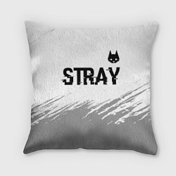 Подушка квадратная Stray glitch на светлом фоне посередине, цвет: 3D-принт