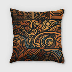 Подушка квадратная Узор в викингском стиле, цвет: 3D-принт