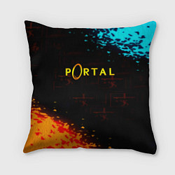 Подушка квадратная Portal x Half life, цвет: 3D-принт