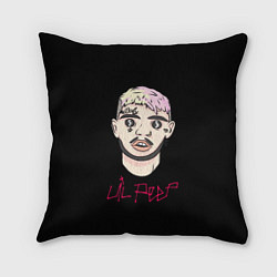 Подушка квадратная Lil Peep rap music, цвет: 3D-принт