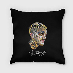 Подушка квадратная Lil Peep mosaic rap, цвет: 3D-принт