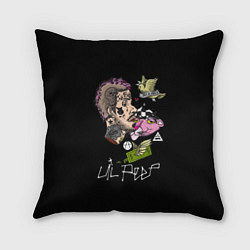 Подушка квадратная Lil Peep рэпер, цвет: 3D-принт