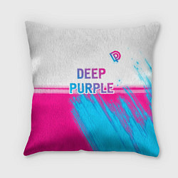 Подушка квадратная Deep Purple neon gradient style посередине, цвет: 3D-принт