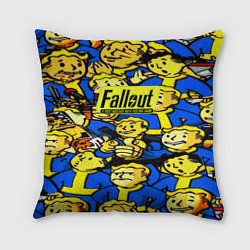 Подушка квадратная Fallout logo game, цвет: 3D-принт