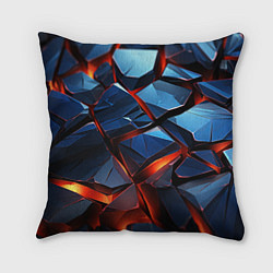 Подушка квадратная Неоновые камни, цвет: 3D-принт