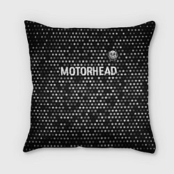 Подушка квадратная Motorhead glitch на темном фоне посередине, цвет: 3D-принт