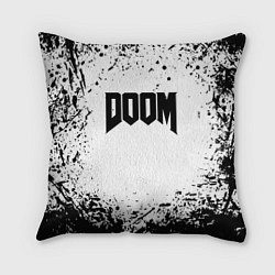 Подушка квадратная Doom black splash, цвет: 3D-принт