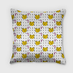 Подушка квадратная Смешная кошка, цвет: 3D-принт