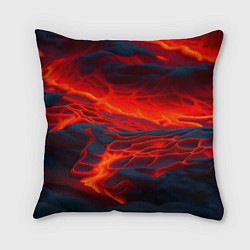 Подушка квадратная Текущая магма, цвет: 3D-принт