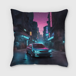 Подушка квадратная Автомобиль на закате дня, цвет: 3D-принт