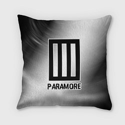 Подушка квадратная Paramore glitch на светлом фоне, цвет: 3D-принт